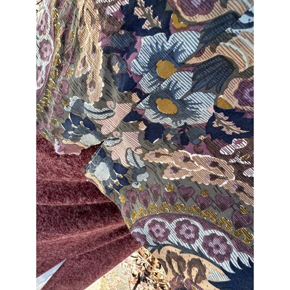 90s Emblem 100% Silk Shirt Button Up Mixed Print Sz M - Picture 6 of 11